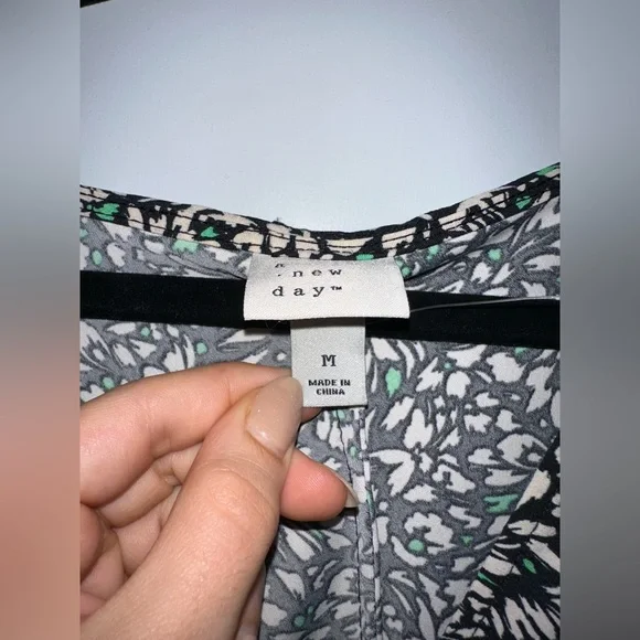 A New Day Black and White Wrap Sundress - Picture 2 of 3